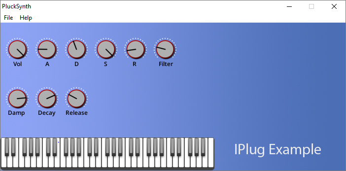 Screenshot of Pluck Synth